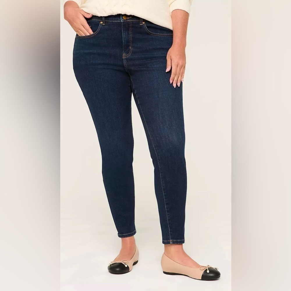 Lane Bryant Tighter Tummy Fit High-Rise Skinny Jean Indigo Dark Wash Size 14